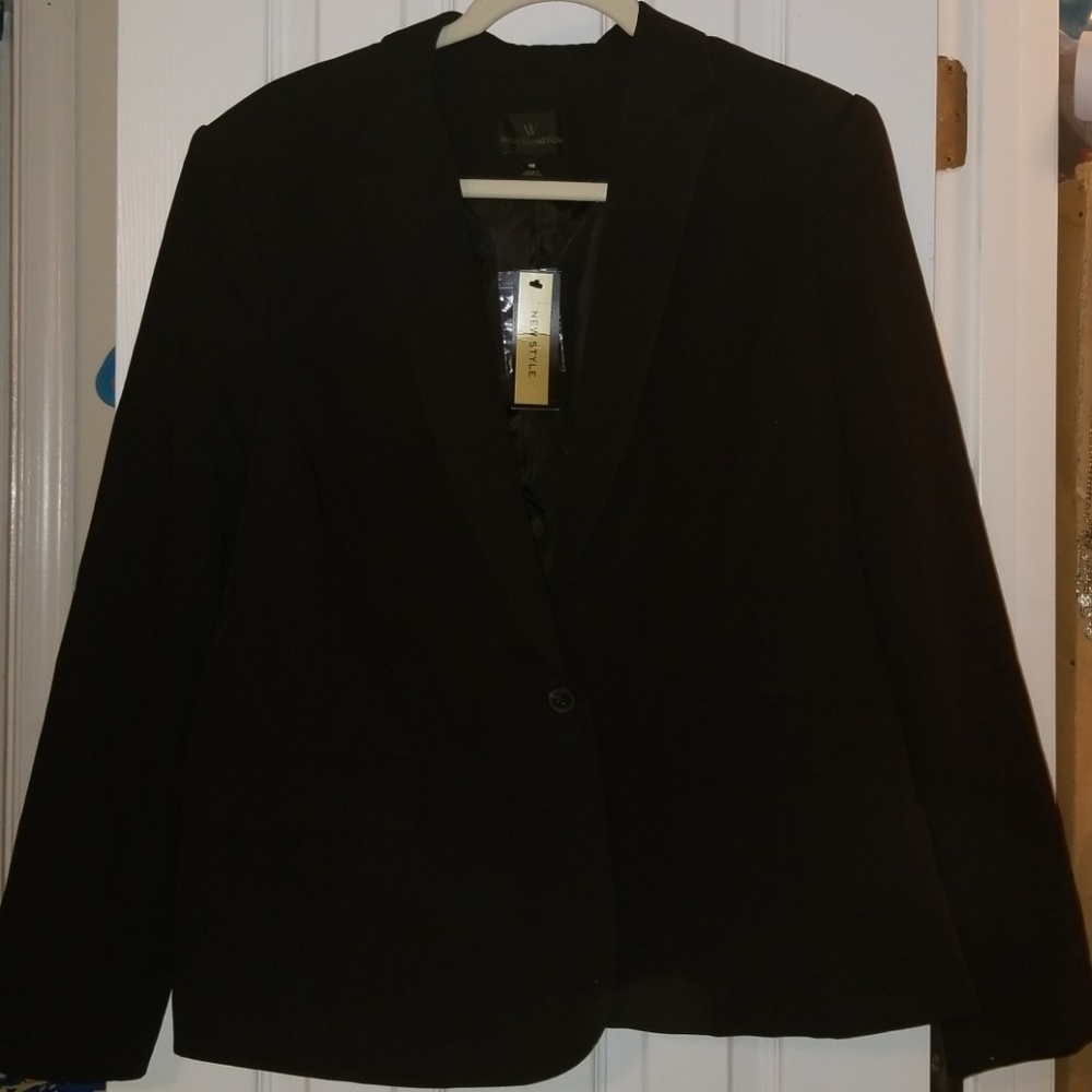 Worthington Black Career Jacket Suut Coat